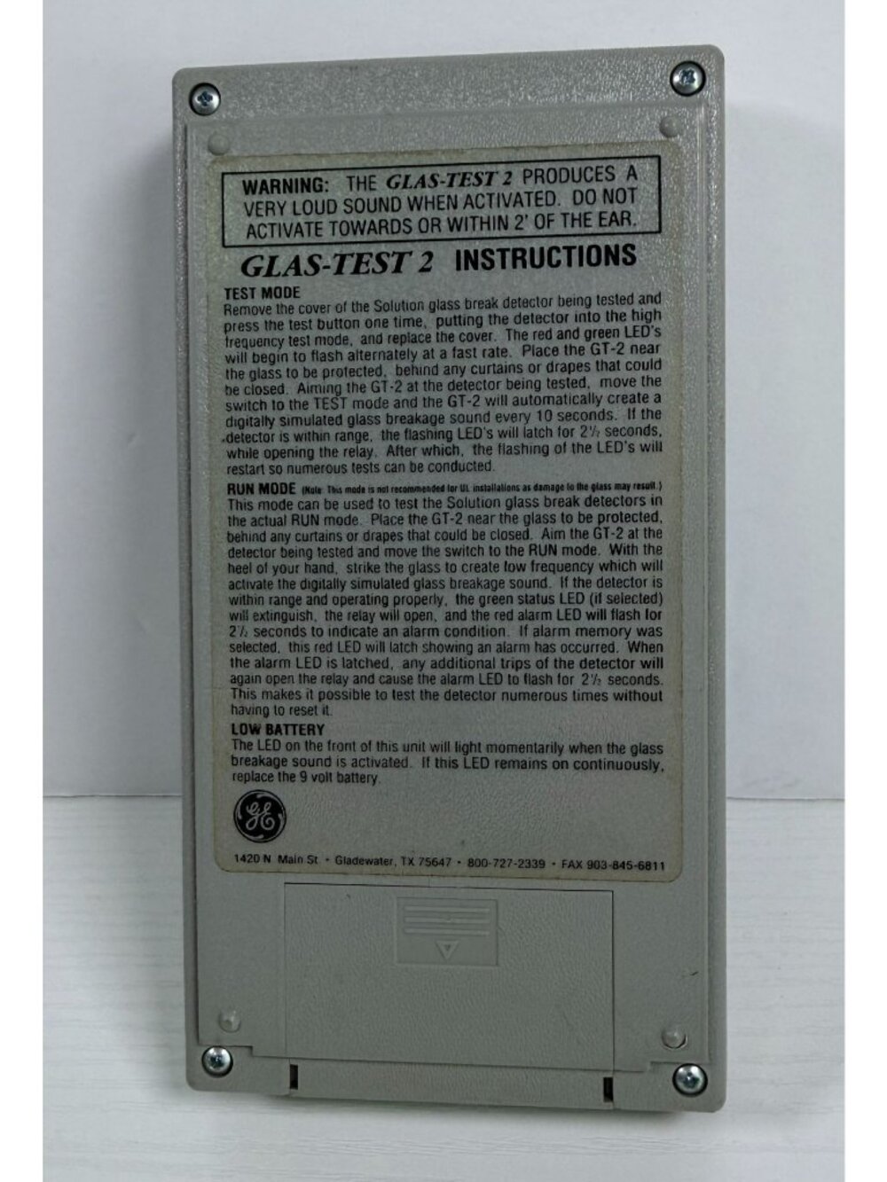 Vintage GE Glas-Test 2 Glass Break Detector Tester With Speaker Compact - Picture 2 of 7